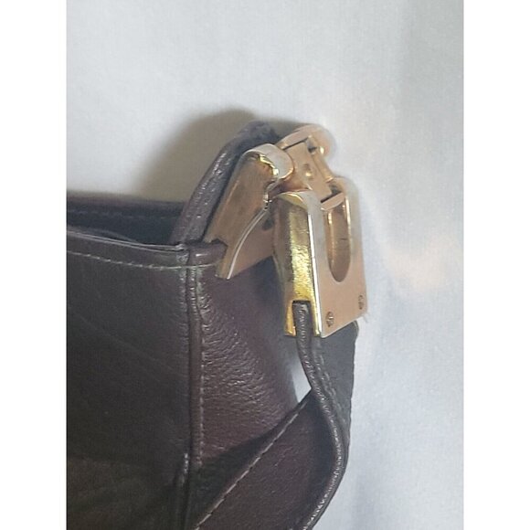 Max Chaoul Couture Purse Vintage Leather Brown Shoulder Handbag Velvet Lining - Picture 3 of 16